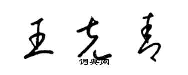 梁錦英王克青草書個性簽名怎么寫