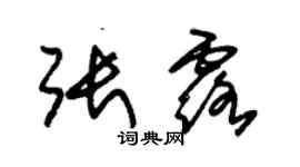 朱錫榮張露草書個性簽名怎么寫