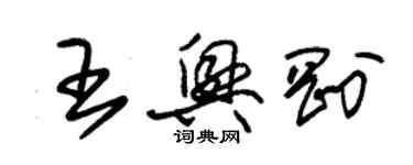 朱錫榮王興剛草書個性簽名怎么寫