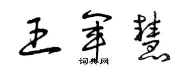 曾慶福王軍慧草書個性簽名怎么寫