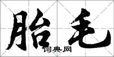 胡問遂胎毛行書怎么寫