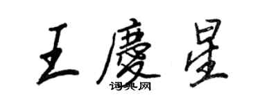 王正良王慶星行書個性簽名怎么寫