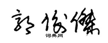 朱錫榮郭俊傑草書個性簽名怎么寫