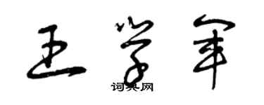 曾慶福王學軍草書個性簽名怎么寫