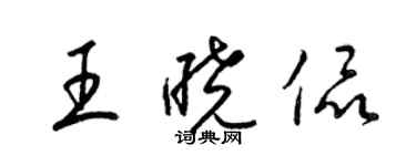 梁錦英王曉侃草書個性簽名怎么寫