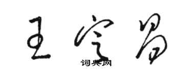 駱恆光王定昌草書個性簽名怎么寫