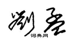 朱錫榮劉孟草書個性簽名怎么寫