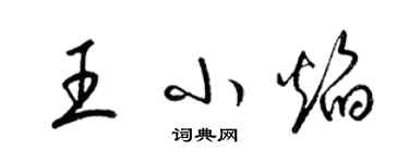 梁錦英王小焰草書個性簽名怎么寫