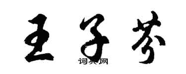 胡問遂王子芬行書個性簽名怎么寫