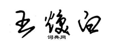 朱錫榮王煥白草書個性簽名怎么寫