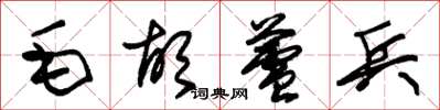 朱錫榮毛胡蘆兵草書怎么寫