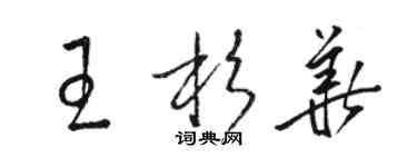 駱恆光王杉華草書個性簽名怎么寫