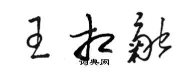 駱恆光王相融草書個性簽名怎么寫