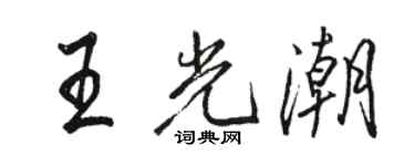 駱恆光王光潮行書個性簽名怎么寫