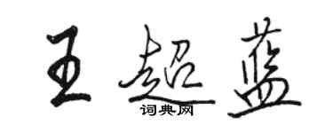 駱恆光王超藍行書個性簽名怎么寫