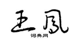 曾慶福王鳳草書個性簽名怎么寫