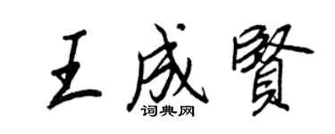 王正良王成賢行書個性簽名怎么寫