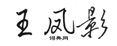 駱恆光王鳳影行書個性簽名怎么寫
