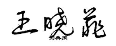 曾慶福王曉菲草書個性簽名怎么寫