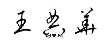 梁錦英王典華草書個性簽名怎么寫