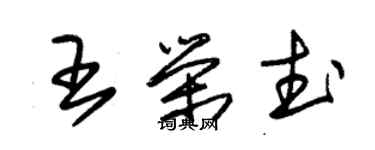 朱錫榮王榮武草書個性簽名怎么寫