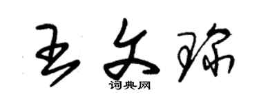 朱錫榮王文琛草書個性簽名怎么寫