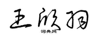 曾慶福王欣羽草書個性簽名怎么寫