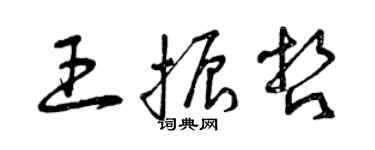 曾慶福王振哲草書個性簽名怎么寫