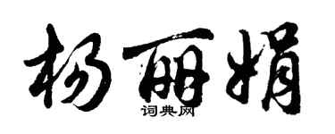 胡問遂楊麗娟行書個性簽名怎么寫