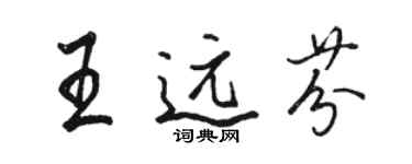 駱恆光王遠芬行書個性簽名怎么寫