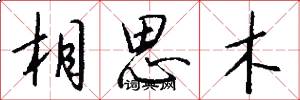 相思木怎么寫好看