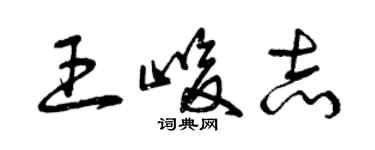 曾慶福王峻志草書個性簽名怎么寫