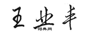 駱恆光王業豐行書個性簽名怎么寫