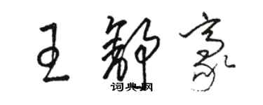 駱恆光王舒豪草書個性簽名怎么寫