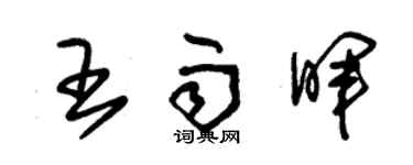 朱錫榮王雨暉草書個性簽名怎么寫