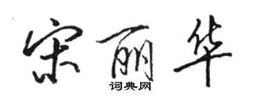 駱恆光宋麗華行書個性簽名怎么寫