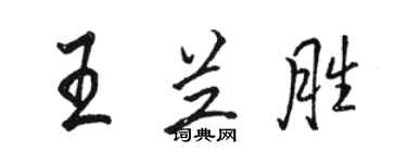 駱恆光王蘭勝行書個性簽名怎么寫