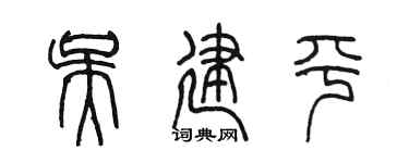 陳墨吳建平篆書個性簽名怎么寫