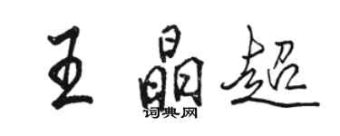 駱恆光王晶超行書個性簽名怎么寫