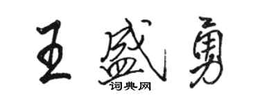 駱恆光王盛勇行書個性簽名怎么寫