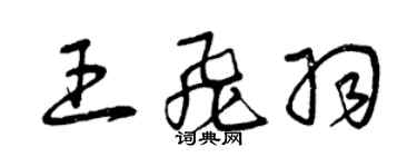 曾慶福王飛羽草書個性簽名怎么寫