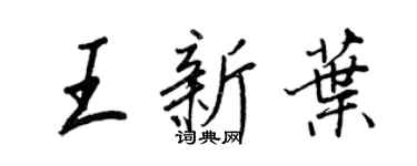 王正良王新葉行書個性簽名怎么寫