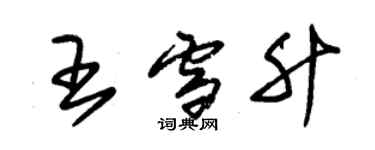朱錫榮王雪升草書個性簽名怎么寫