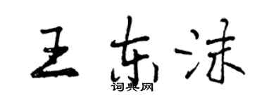曾慶福王東沫行書個性簽名怎么寫