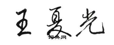 駱恆光王夏光行書個性簽名怎么寫