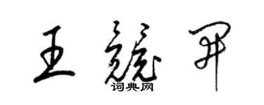 梁錦英王競開草書個性簽名怎么寫