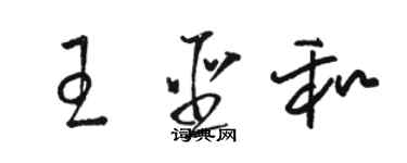 駱恆光王聖和草書個性簽名怎么寫