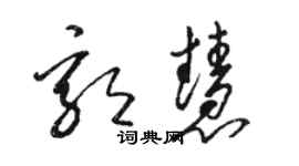 駱恆光郭慧草書個性簽名怎么寫