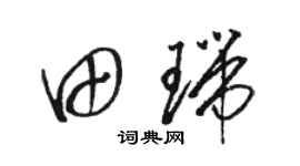 駱恆光田瑞草書個性簽名怎么寫