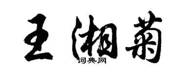 胡問遂王湘菊行書個性簽名怎么寫